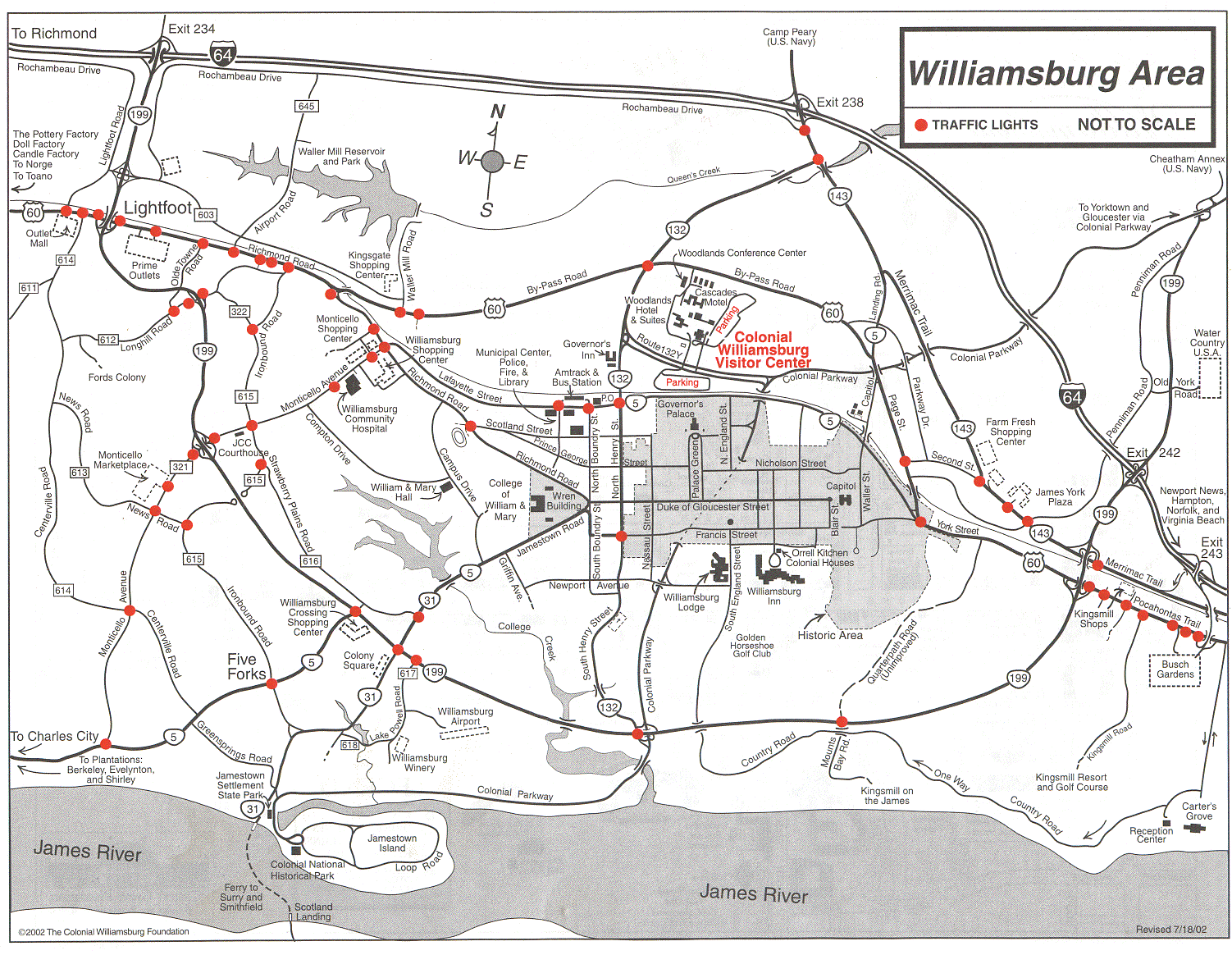 Map of Colonial Williamsburg
